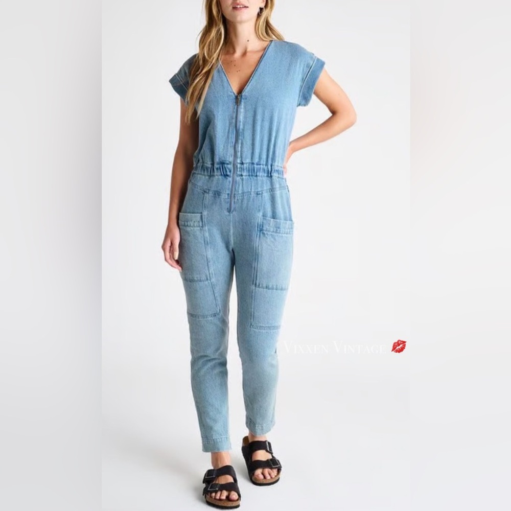 SPLENDID 'CINDY DENIM UTILITY JUMPSUIT' IN INDIGO